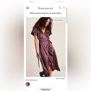 Francesca's Collections Deep Purple Midi Dress